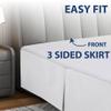 Cathay Home Full Bed Skirt - Double Brushed Microfiber Pleated Easy Fit Bed Skirt, Ultra Soft Fade & Wrinkle Resistant Dust Ruffle for Full Size Bed, White view 4