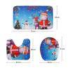 Amagical 3 Piece Merry Christmas Bathroom Mat Set Non-Slip Red Santa Snow Man Pedestal Rug + Lid Toilet Cover + Bath Mat view 2