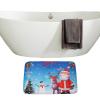 Amagical 3 Piece Merry Christmas Bathroom Mat Set Non-Slip Red Santa Snow Man Pedestal Rug + Lid Toilet Cover + Bath Mat view 3