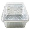 PACTOGO 2 lb. Oblong Aluminum Foil Take-Out Pan with Clear Dome Lid Disposable Containers 8.44" x 5.94" x 1.75" (Pack of 500 Sets) view 2