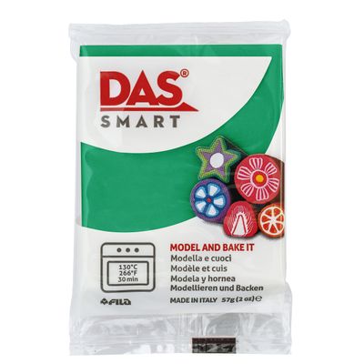 DAS Smart Polymer Clay, Emerald, 57G Oven Bake Clay, Pliable Polymer Clay Set for Molding and Sculpting, Baking Clay for Students and Adults