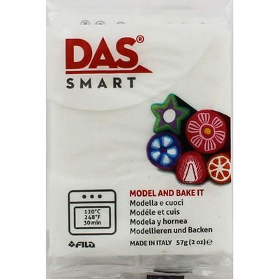 DAS Smart Clay, 2oz, White Glitter