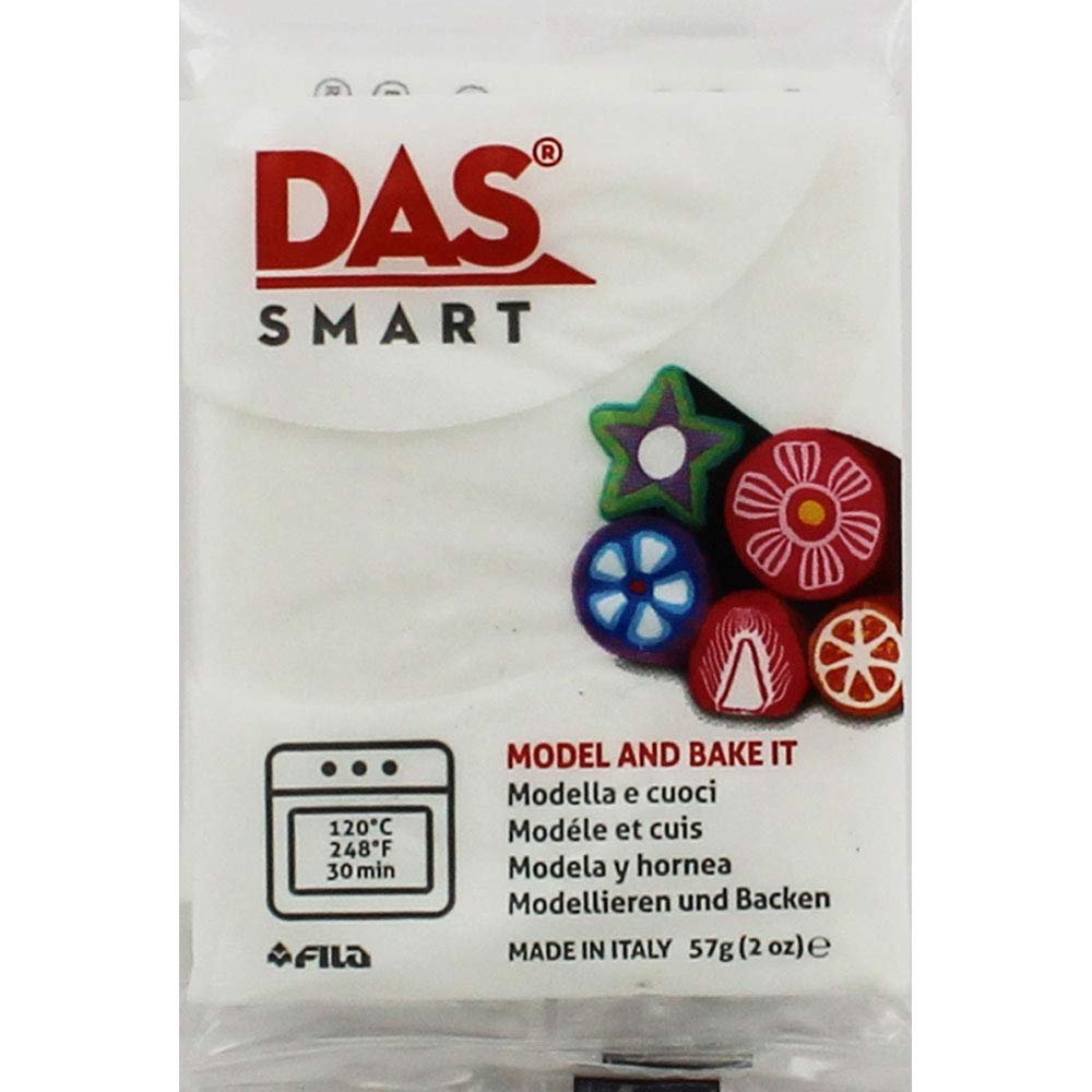 DAS Smart Clay, 2oz, White Glitter