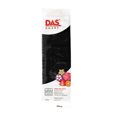 DAS Smart Polymer Clay, Black, 350G Oven Bake Clay, Pliable Polymer Clay Set for Molding and Sculpting, Baking Clay for Students and Adults