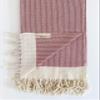 (BALTHAZAR & ROSE) RED Fouta: White Stripes Red view 1