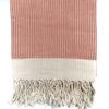 Balthazar & Rose (Product RED Fouta: White Stripes Salmon view 2