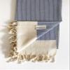 (BALTHAZAR & ROSE) RED Fouta: White Stripes Blue view 1