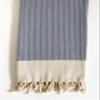 (BALTHAZAR & ROSE) RED Fouta: White Stripes Blue view 2
