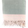 (BALTHAZAR & ROSE) RED Fouta: White Stripes Turquoise view 2