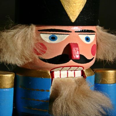 Laminated 24x35 inches High Quality Poster: Nutcracker Wood Figure Christmas Ore Mountains Decoration Craft Advent Tooth Holzfigur Grim Uniform Christmas Decoration Face Painted Wood Carving Christmas Time