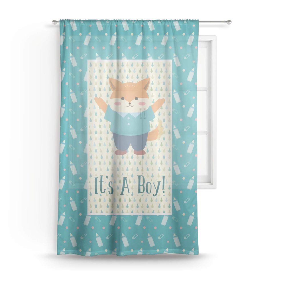 YouCustomizeIt Personalized Baby Shower Sheer Curtain - 50"x84"