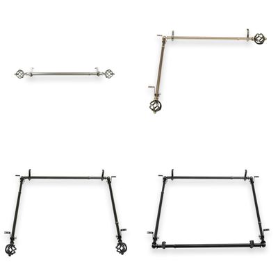 A&F Rod Dcor - Spin Multi-angle Room Divider/Bedroom Canopy/Ceiling Rod Adjustable 48-84 inch Three Sided - Antique Brass