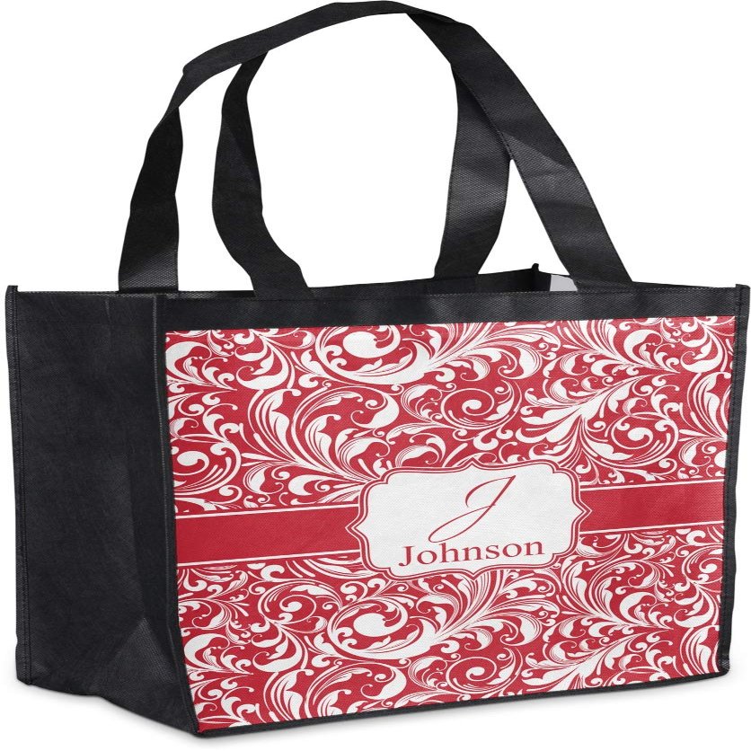 Personalized Swirl Grocery Bag