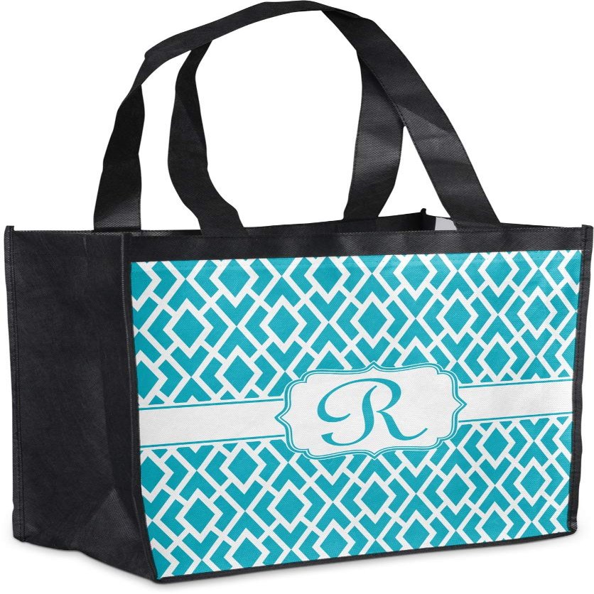 Personalized Geometric Diamond Grocery Bag