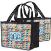 Personalized Retro Triangles Grocery Bag view 2