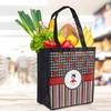 Personalized Ladybugs & Stripes Grocery Bag view 3