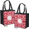 Personalized Coral Grocery Bag view 4