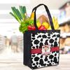 Personalized Cowprint Cowgirl Grocery Bag view 3