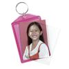 Snapins Hot Pink 2" x 2.875" Translucent Sparkle Photo Keychains - Pack of 25 view 3