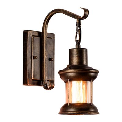 moonkist Industrial Vintage Single Head, Rustic Nordic Glass Wall Sconce Fixtures Retro Metal Painting Color Wall lamp for Home Bar Bedroom Bedside Corridor Decorate Wall Light 110V