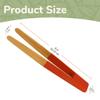 BambooMN Premium 7.9" Reusable Bamboo Kitchen "A" Toast Tongs For Cooking & Holding - White - 3 Pieces view 2
