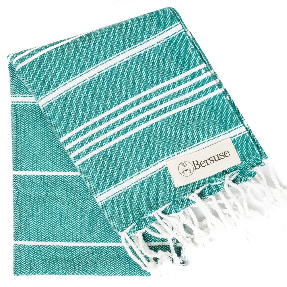 Bersuse Anatolia Bathroom Hand Towels - Premium Cotton Hand Towel for Face - Absorbent, Soft, Lightweight, Space-Saving, Quick-Drying Decorative Turkish Hand Towels - (Set of 12)