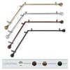 A&F Rod Decor - Dipper Corner Window Curtain Rod 66-120 inch (each side) - Cocoa view 2