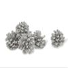 K&K Interiors 51428A-WH Box of 24 White Glitter Pinecones view 1