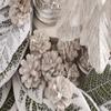 K&K Interiors 51428A-WH Box of 24 White Glitter Pinecones view 2