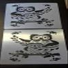 2 x Mother & Baby owl Stencil Sheets for Greeting Card Making/Wall Border Bird Prey view 1
