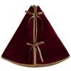 Gireshome 36" Holly Leaf Embroidery Tree Skirt Christmas Tree Skirts Red Velvet Xmas Tree Decoration Merry Christmas Supplies Christmas Decoration view 2