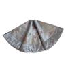 Gireshome 36" Silvery Faux Silk Deluxe Berry Embroidered with Handcraft Pintuck Border Christmas Tree Skirt Christmas Decoration view 1