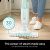 Shark Steam Mop with 2 Machine Washable Dirt Grip Pads, Removable Water Tank, Lightweight, Steam Cleaner for sealed Hard Floors, Marble, Stone, Hardwood, Tile, Laminate, White/Seafoam, S1000 view 2