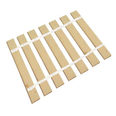 The Furniture Cove Made in The U.S.A.! Youth Size Custom Width Bed Slats with White Straps-Help Support Your Box Spring and Mattress (30.25" Wide)