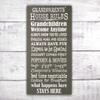 Grandparent House Rules Sign | Nana Gift | Great Grandma Gift | Grandmother Gift | New Grandparent Gift | Grandchildren Sign -by LEADING EDGE DESIGNS view 1
