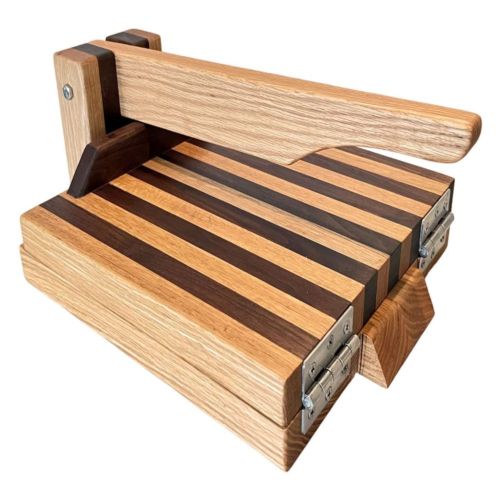 11.5 Inch Oak & Walnut Tortilla Press  Handmade Hardwood Tortilla Maker by Central Coast Woodworks