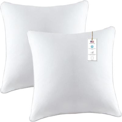A1 HOME COLLECTIONS Throw Alternative Pillow Insert White, 2 Count (Pack of 1)