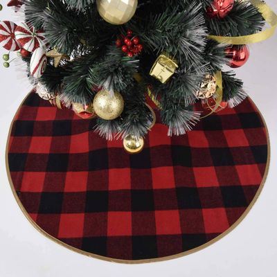 Gireshome 42" Buffalo Check Plaid Christmas Tree Skirt Xmas Tree Decoration Merry Christmas Supplies Christmas Decoration / 10-15 Days DELIVERY