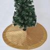 Gireshome Gold Handcraft Pintuck Center, Sparkle Glitter Sequin Border Christmas Tree Skirt Xmas Tree Decoration -42inch view 2