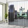Ambesonne Cars Shower Curtain, Sports Theme Indy Vehicles on an Asphalt Road Motion Blur Formula Race Print, Cloth Fabric Bathroom Decor Set with Hooks, 69" W x 70" L, Green Grey view 4