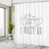 Ambesonne Adventure Shower Curtain, Inspirational Typography Design Hiking Woods Mountains Call of The Nature Theme, Cloth Fabric Bathroom Decor Set with Hooks, 69" W x 75" L, White Grey view 4