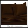 Royal Hotel Bedding Cotton Sheets, 4PC Bed Sheet Set, 100% Cotton, 300 Thread Count, Sateen Solid, Deep Pocket - Chocolate - King Size view 3
