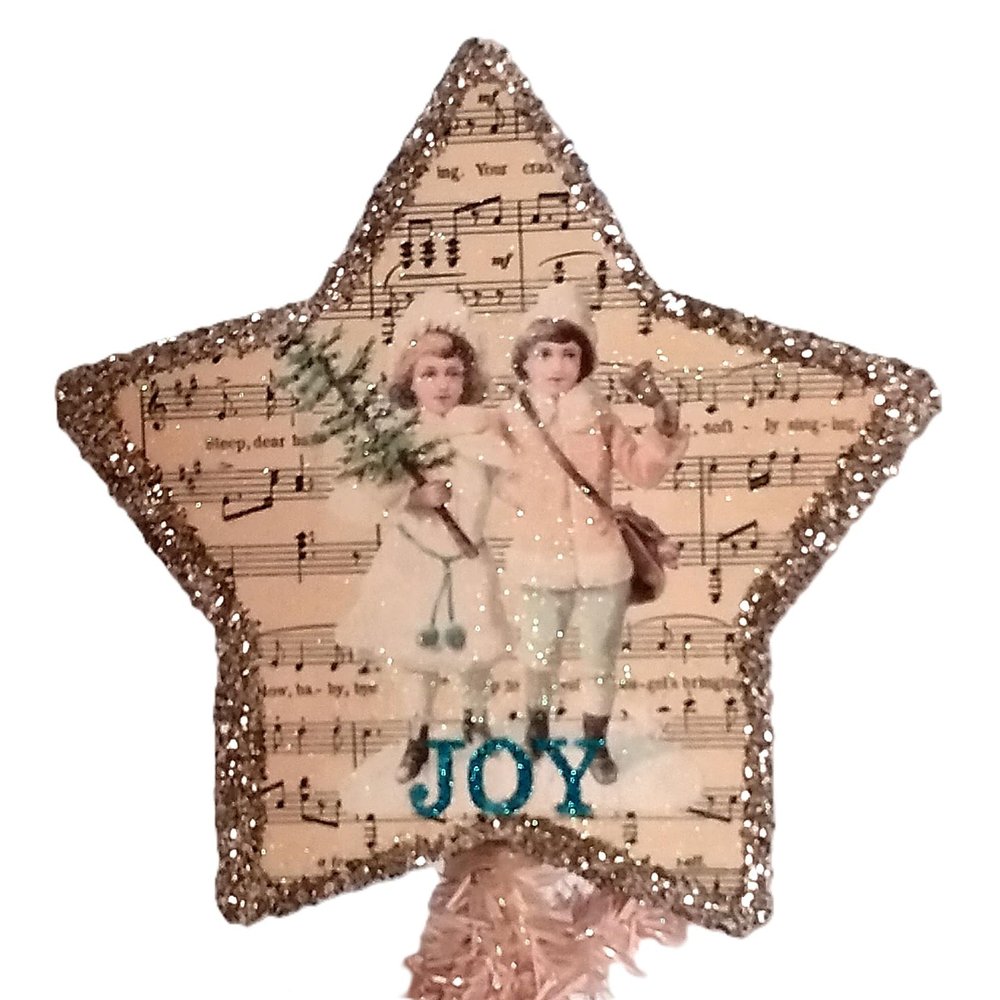 Handmade Antique White Shabby Chic Victorian Christmas Tree Topper