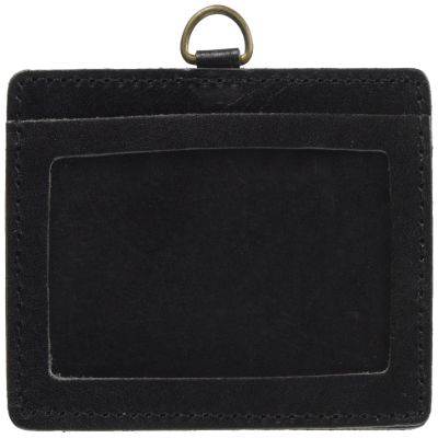 Sam Kikaku Jeans (Tochigi Leather) Pass Case Black, Clear