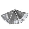 Gireshome 42" Silvery Faux Silk Sparkle Glitter Sequin with Handcraft Pintuck Border Christmas Tree Skirt Xmas Tree Decoration Merry Christmas Supplies Christmas Decoration view 1