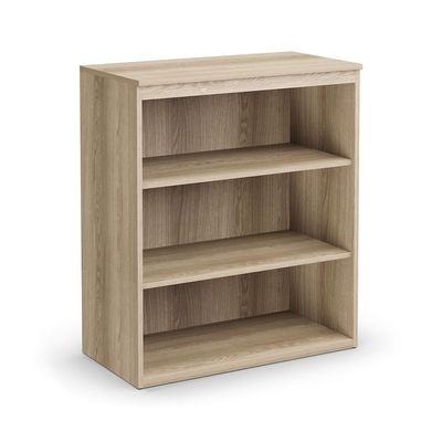NBF 3 Shelf Bookcase - Office Bookcase with Laminate Finish - 82.5 lb Capacity Bookshelf for Office - Heavy Duty Bookcase with 2 Adjustable Shelves - 19" D x 36" W x 42.13" H, Gray