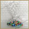 100pcs 5"x 8" - 1.5mil White Polka dot bags for Halloween party - bag only view 1