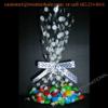 100pcs 5"x 8" - 1.5mil White Polka dot bags for Halloween party - bag only view 2