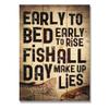 Wile E. Wood Early to Bed Wood Wall Art, 11x15, Tan view 1