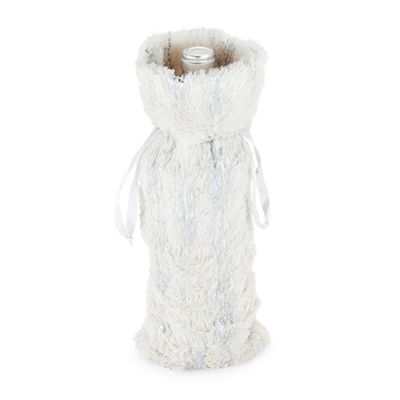 True Fabrication Faux Fur Bottle Sack, Multicolor